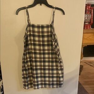 Plaid Spaghetti Strap Dress